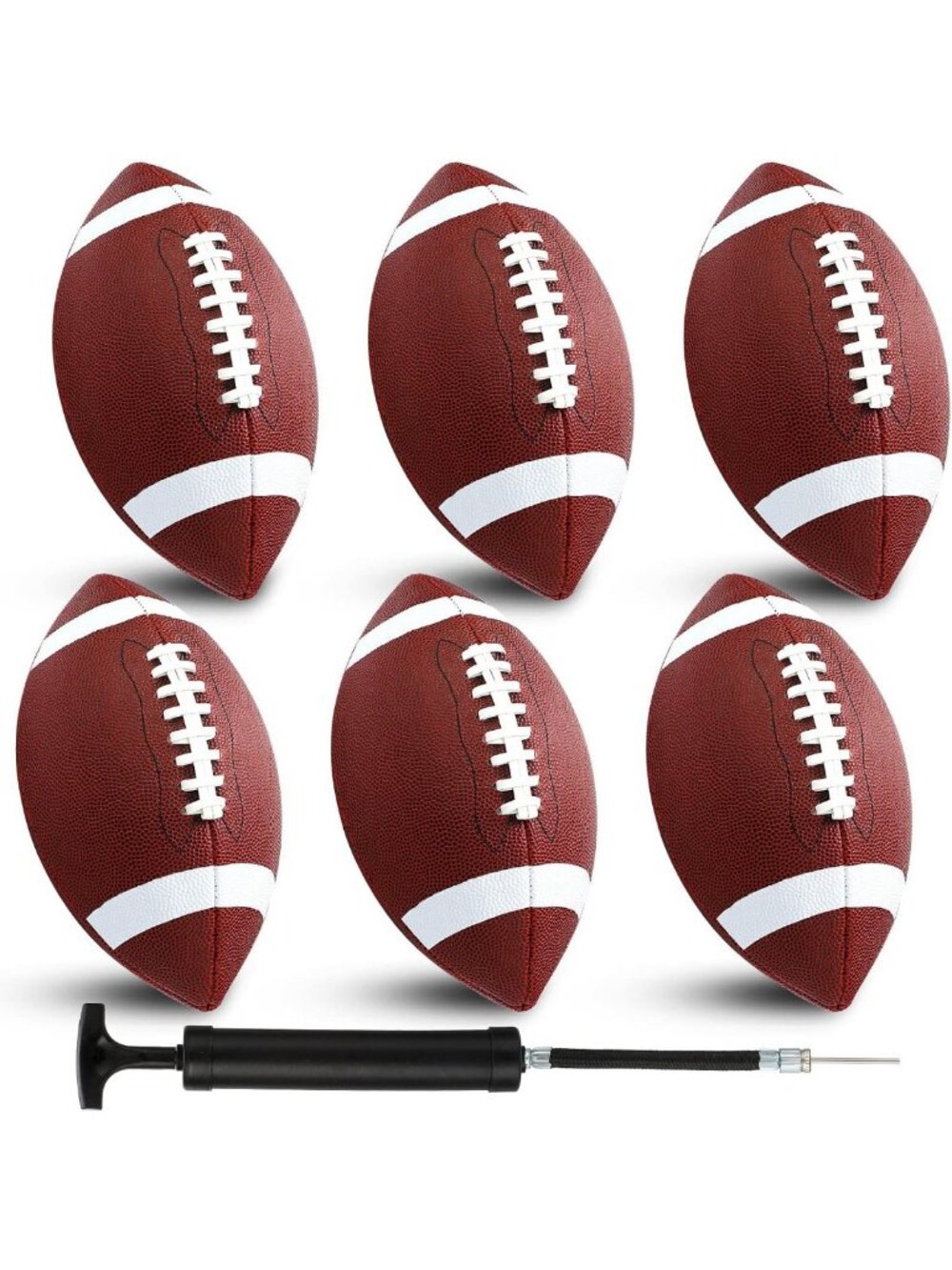 Official Size Composite Leather Football with Pump - Durable, High-Performance